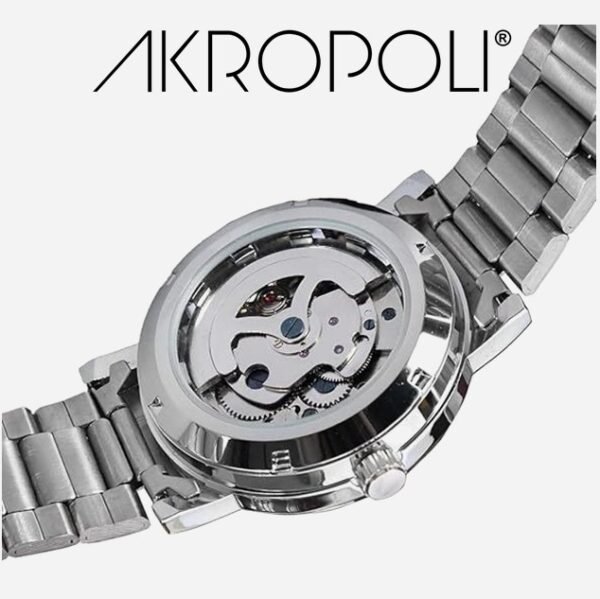 WRG8028M4S3-2 Reloj WINNER Skeleton Steel Brazalete Plateado