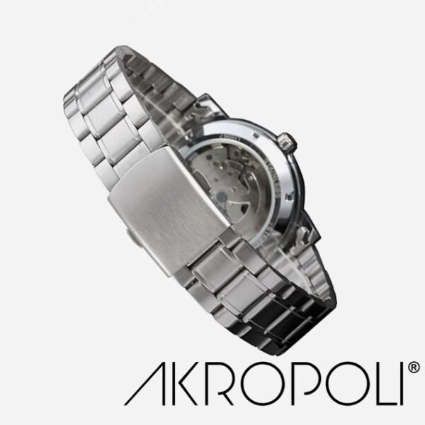 WRG8028M4S3-4 Reloj WINNER Skeleton Steel Brazalete Plateado