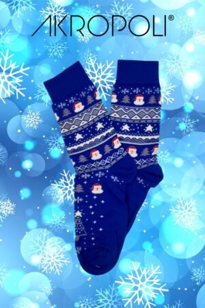 Medias Akropoli Navidad Santa Azul