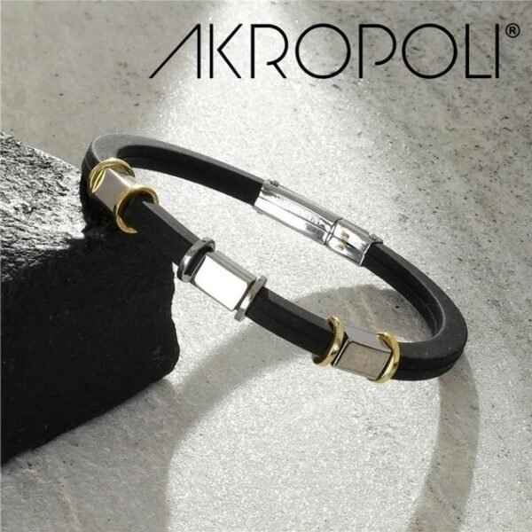 neopreno1-2 Pulsera Dual Élite Banda de Neopreno y Acero Bicolor