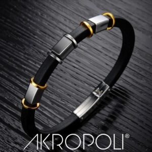 Pulsera Dual Élite Banda de Neopreno y Acero Bicolor