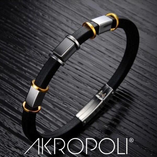 neopreno1 Pulsera Dual Élite Banda de Neopreno y Acero Bicolor